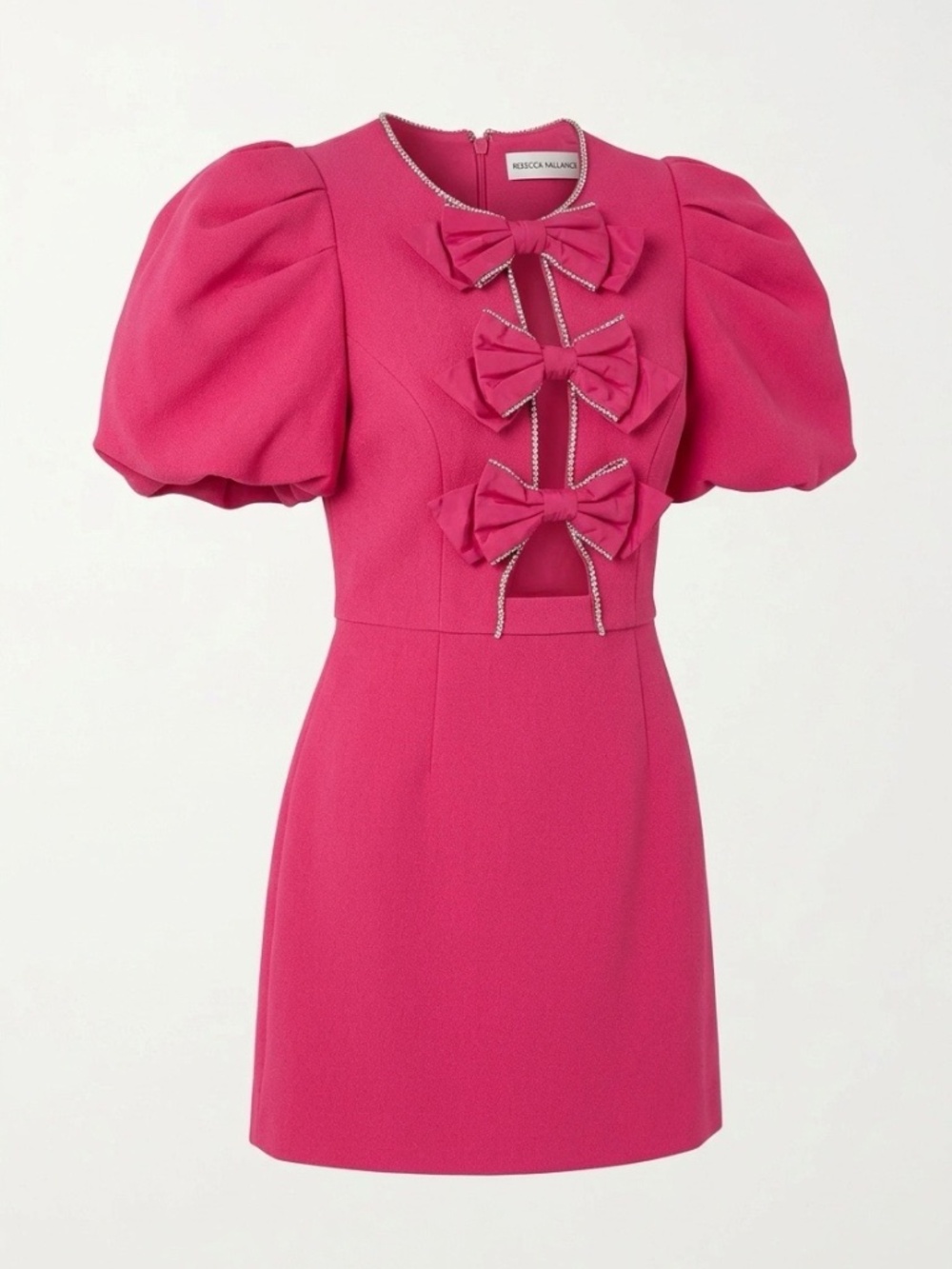 Rebecca Vallance Katie Cutout Bow-Front Mini Dress - size 6 🌟